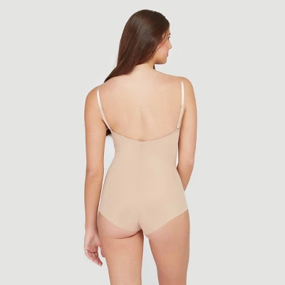 ASSETS By SPANX Women's Flawless Finish Shaping Micro Low Back Cupped Bodysuit Shapewear