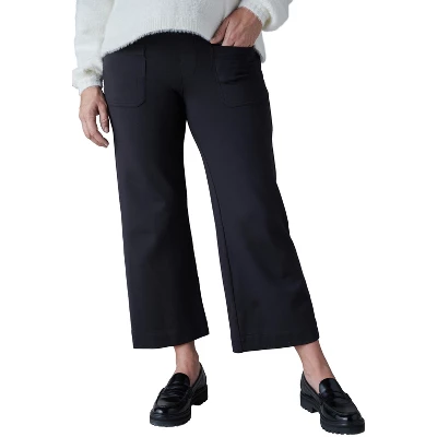 Ingrid & Isabel Maternity Cropped Wide Leg Ponte Pant - Image 5