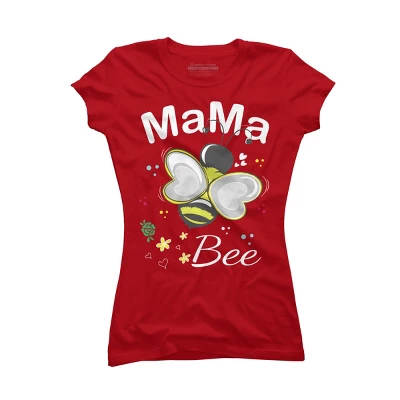 Junior's Design By Humans Mama Bee Floral Pattern By Aminemangaka1 T-Shirt - Image 5