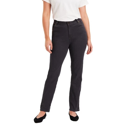 June + Vie By Roaman's Women’s Plus Size June Fit Straight-Leg Jeans