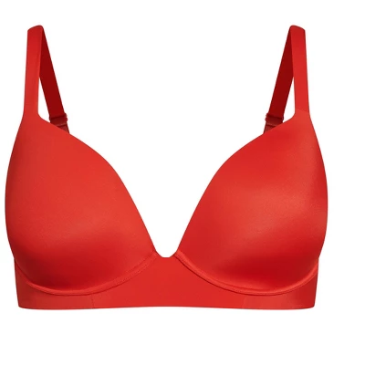 Women's Plus Size Fashion Plunge Bra - Salsa Red| AVENUE - Image 2