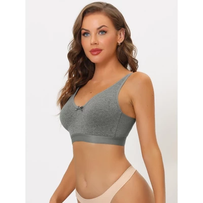 Allegra K Women's Wirefree Padded Adjustable Straps Full Coverage Push Up Bras - Image 4