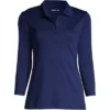 Lands' End Women's Tall Supima Cotton 3/4 Sleeve Polo Shirt