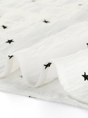 Allegra K Women's Peter Pan Collar Top Textured Ruffle Button Down Shirt - Image 5