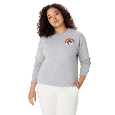 CynthiaF 70s Love Rainbow Sweatshirt - Deny Designs