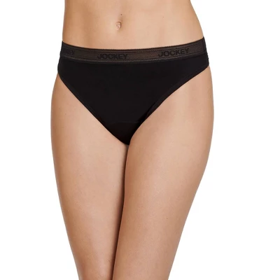 Jockey Women's Worry Free Microfiber Light Absorbency Thong - Image 4