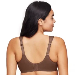 Glamorise Womens Low Cut WonderWire Lace Underwire Bra 1240 Mocha