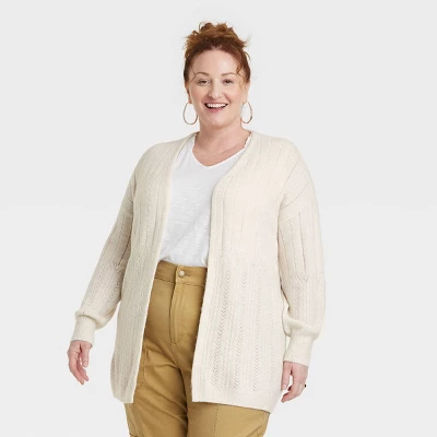 Women's Cable Pointelle Cardigan - Knox Rose™ - Image 4