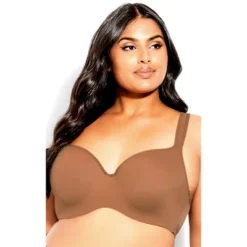 Women's Plus Size Fashion Balconette Bra - Bronze | AVENUE