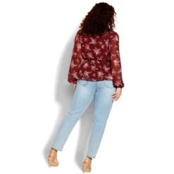 Women's Plus Size Arianna Top - Port | CITY CHIC