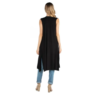 Sleeveless Long Maternity Cardigan - Image 2