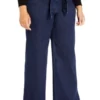 ELOQUII Women’s Plus Size Tall Classic Fit Belted High Rise Wide Leg Jean