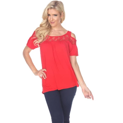 Women's Cut Out Shoulder Bexley Tunic Top - White Mark - Image 10