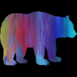 Design By Humans Rainbow Watercolor Artistic Bear By Maryedenoa Tank Top