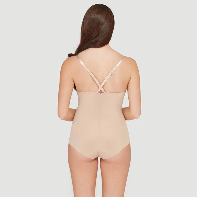 ASSETS By SPANX Women's Flawless Finish Shaping Micro Low Back Cupped Bodysuit Shapewear - Image 4