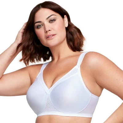 Glamorise Womens MagicLift Seamless T-Shirt Wirefree Bra 1080 White - Image 2