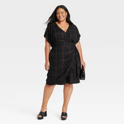 Women's Dolman Short Sleeve Wrap Dress - Ava & Viv™ - Image 2