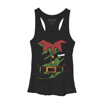 Women's Design By Humans Papa Elf Christmas Shirt Papa Elf Shirt For Men Papa Elf By Rasok Racerback Tank Top - Image 3