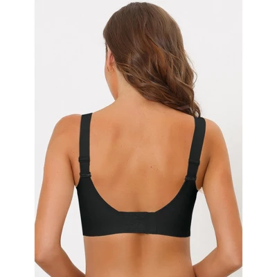 Allegra K Women's Wireless Full Coverage Smoothing No Show Everyday Bralette