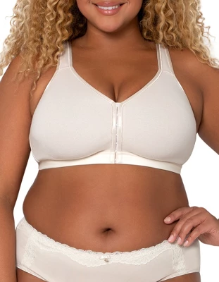 Curvy Couture Women's Cotton Luxe Front And Back Close Wireless Bra - Image 5