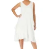 Jessica London Women’s Plus Size Linen Flounce Dress