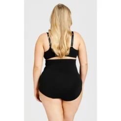 Women's Plus Size Hi Waist Shaper Brief - Black | AVENUE