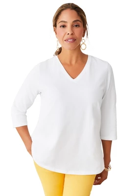 Jessica London Women’s Plus Size V-Neck Tee - Image 3