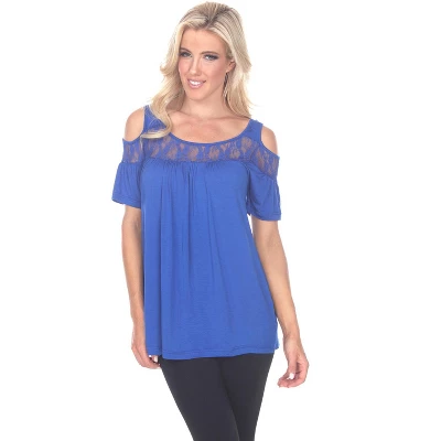 Women's Cut Out Shoulder Bexley Tunic Top - White Mark - Image 6