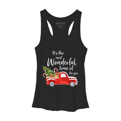 Women's Design By Humans It's The Most Wonderful Time Of The Year Christmas Shirt By TEEARTLAB Racerback Tank Top - Image 3