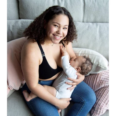 Bamboobies Yoga Nursing Bra- Black - Image 4