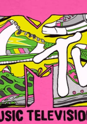 MTV Womens' Music Television Groovy Shoes Icon '80s Crewneck T-Shirt Pink - Image 2