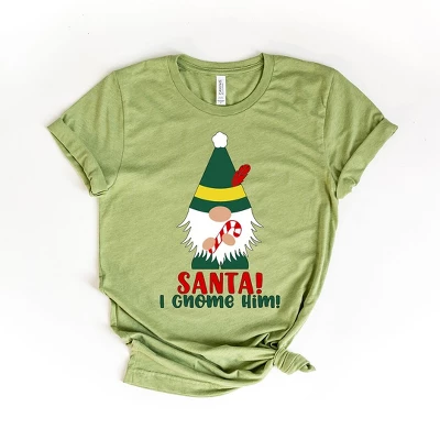 Simply Sage Market Women's Santa I Gnome Him Short Sleeve Graphic Tee - Image 3