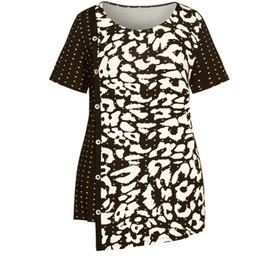 Women's Plus Size Jules Spliced Tunic - Animal Dot | ZIM & ZOE - Image 2