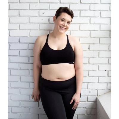 Bamboobies Yoga Nursing Bra- Black - Image 5