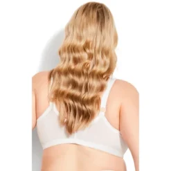 Women's Plus Size Full Coverage Wire Free Bra - White | AVENUE
