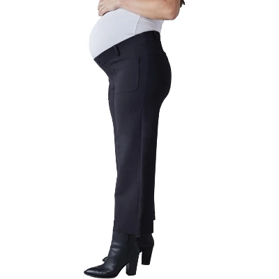 Ingrid & Isabel Maternity Cropped Wide Leg Ponte Pant - Image 2