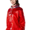 Members Only - Women's Basquiat X Members Only Hoodie Oversized Jacket - Red