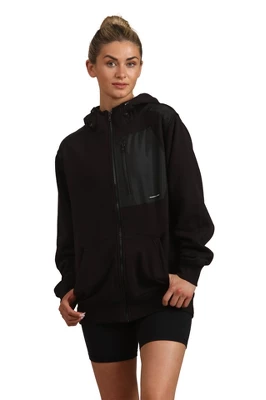 Members Only Women's Full Zip Oversized Hooded Sweatshirt - Image 4