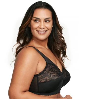 Glamorise Womens MagicLift Original Support Wirefree Bra 1000 Black - Image 2