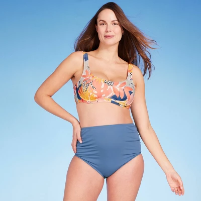 High Waist Bikini Maternity Bottom - Isabel Maternity By Ingrid & Isabel™ Blue - Image 2