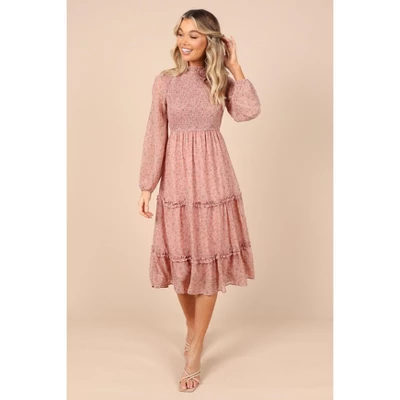 Petal And Pup Womens Edwina Shirred Frill Long Sleeve Midi Dress - Image 4