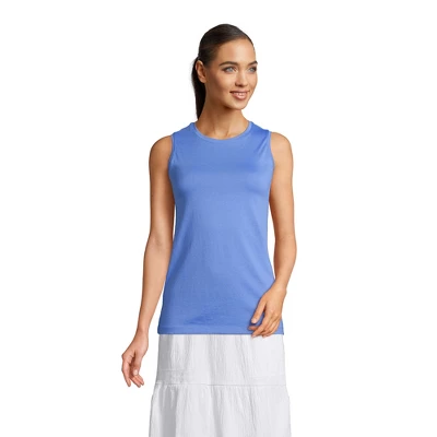 Lands' End Women's Supima Cotton Crew Neck Tank Top - Image 9