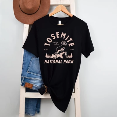 Simply Sage Market Women's Vintage Yosemite National Park Short Sleeve Graphic Tee - Image 3