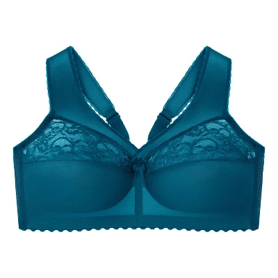 Glamorise Womens MagicLift Original Support Wirefree Bra 1000 Dark Teal - Image 3