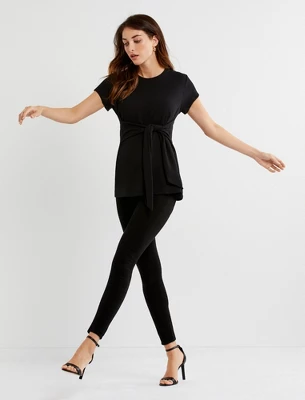 Tie Front Textured Maternity Top | A Pea In The Pod - Image 5