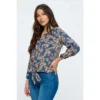 WEST K Women's Veronica Tie Front Blouse