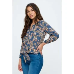 WEST K Women's Veronica Tie Front Blouse
