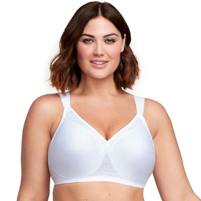 Glamorise Womens MagicLift Seamless T-Shirt Wirefree Bra 1080 White - Image 5