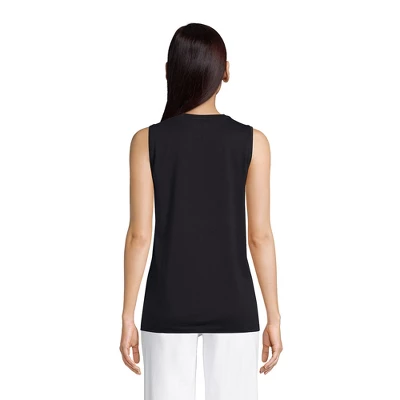 Lands' End Women's Supima Cotton Crew Neck Tank Top