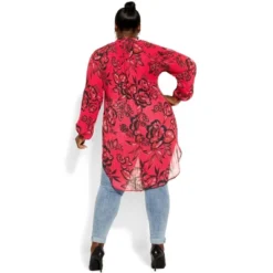Women's Plus Size Cherry Bloom Top - Cherry | CITY CHIC